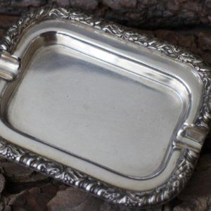 Small Silver Plated Ashtray, Personal Ashtray